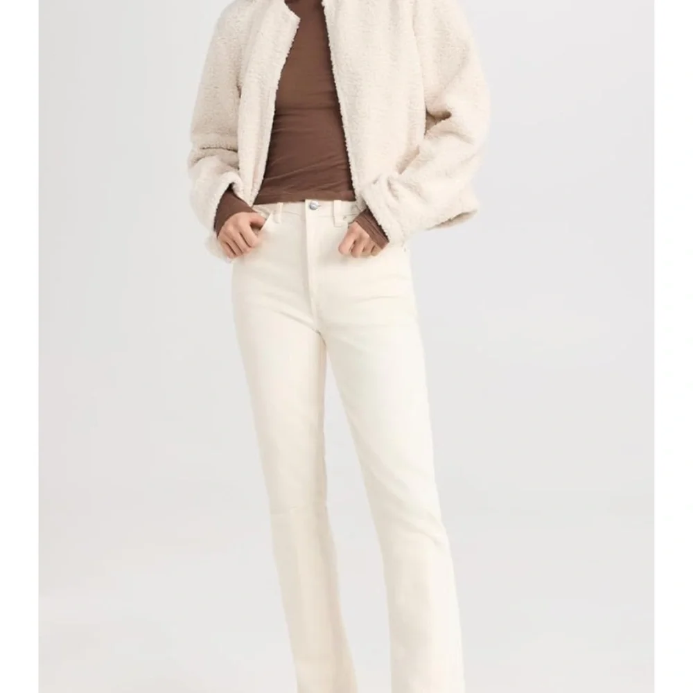Theory Jersey Fleece Cream Jacket Size XL - Picture 3 of 11
